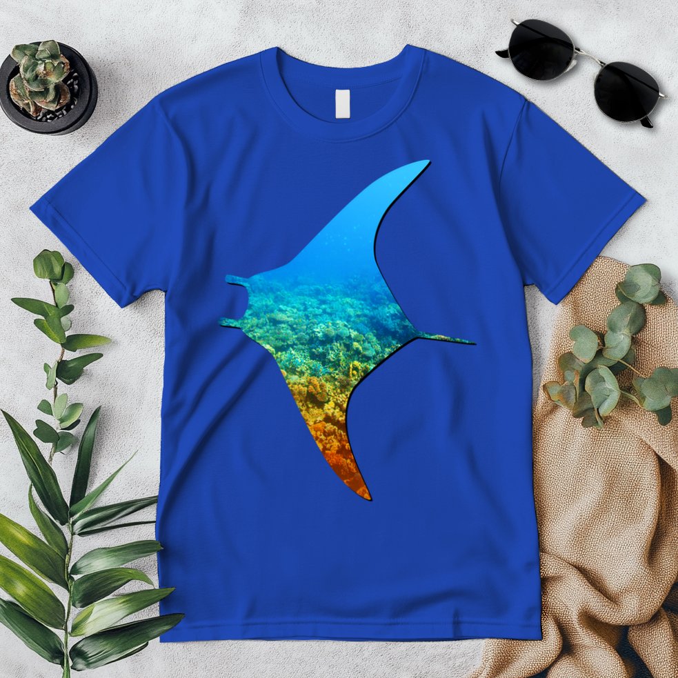 Manta Ray Silhouette Earth Day And Ocean Week Gift Premium T-Shirt