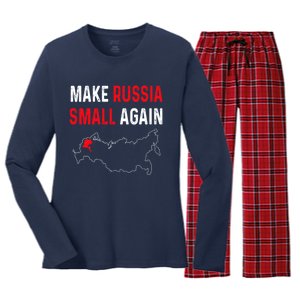 Make Russia Small Again Women's Long Sleeve Flannel Pajama Set 