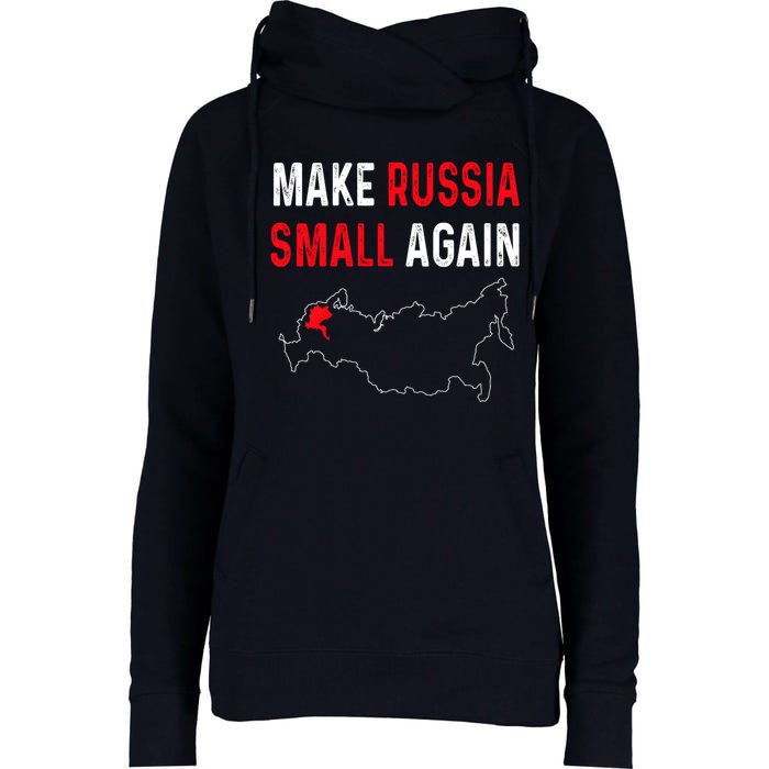 Make Russia Small Again Womens Funnel Neck Pullover Hood