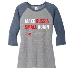 Make Russia Small Again Women's Tri-Blend 3/4-Sleeve Raglan Shirt