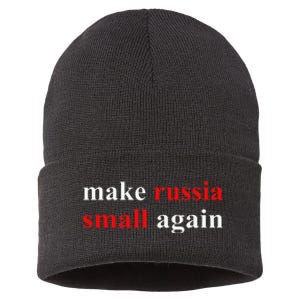 Make Russia Small Again  Funny Make Russia Small Again Sustainable Knit Beanie