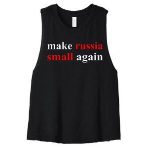 Make Russia Small Again  Funny Make Russia Small Again Women's Racerback Cropped Tank