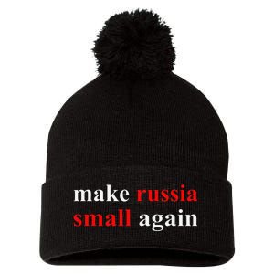 Make Russia Small Again  Funny Make Russia Small Again Pom Pom 12in Knit Beanie