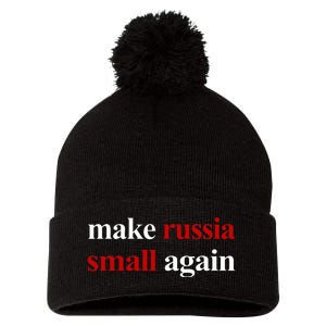 Make Russia Small Again Make Russia Small Again Pom Pom 12in Knit Beanie