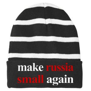 Make Russia Small Again Make Russia Small Again Striped Beanie with Solid Band