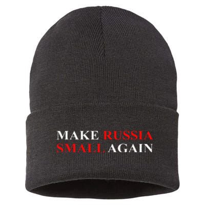 Make Russia Small Again  Funny Make Russia Small Again Sustainable Knit Beanie