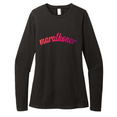 Marathoner Running Super Power Running S S Funny Gift Womens CVC Long Sleeve Shirt