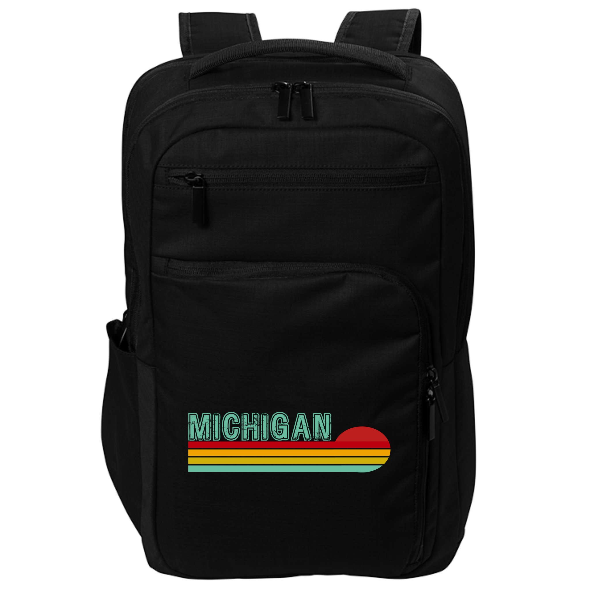 Michigan Retro Sunset Logo Impact Tech Backpack