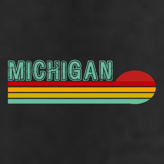 Michigan Retro Sunset Logo 25L Jumbo Tote