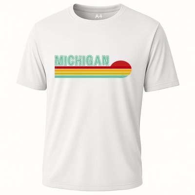 Michigan Retro Sunset Logo Performance Shirt