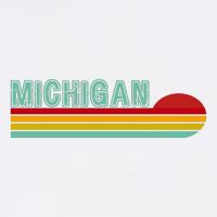 Michigan Retro Sunset Logo Cooling Performance Crew T-Shirt