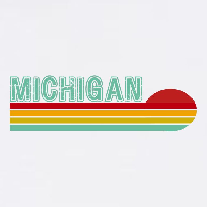 Michigan Retro Sunset Logo Cooling Performance Crew T-Shirt