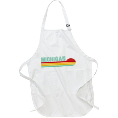 Michigan Retro Sunset Logo Apron