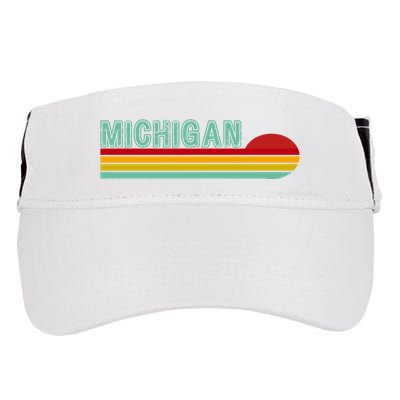 Michigan Retro Sunset Logo Adult Drive Performance Visor