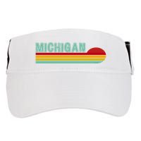 Michigan Retro Sunset Logo Adult Drive Performance Visor
