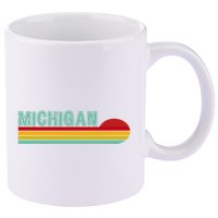 Michigan Retro Sunset Logo 11oz C Handle Ceramic Mug