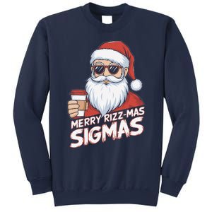 Merry Rizzmas Teens School Funny Christmas Santa Claus Sweatshirt