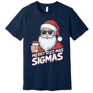 Merry Rizzmas Teens School Funny Christmas Santa Claus Premium T-Shirt