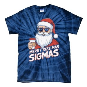 Merry Rizzmas Teens School Funny Christmas Santa Claus Tie-Dye T-Shirt