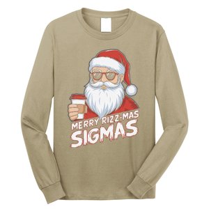 Merry Rizzmas Teens School Funny Christmas Santa Claus Long Sleeve Shirt