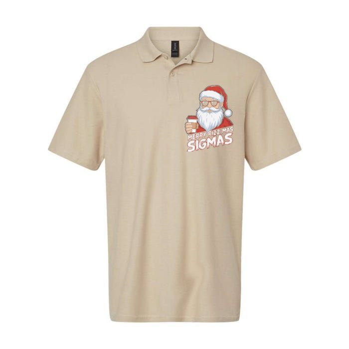 Merry Rizzmas Teens School Funny Christmas Santa Claus Softstyle Adult Sport Polo