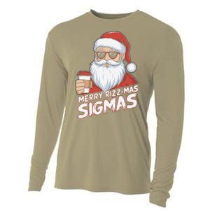 Merry Rizzmas Teens School Funny Christmas Santa Claus Cooling Performance Long Sleeve Crew