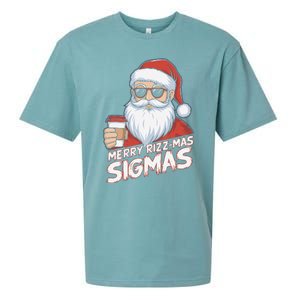 Merry Rizzmas Teens School Funny Christmas Santa Claus Sueded Cloud Jersey T-Shirt