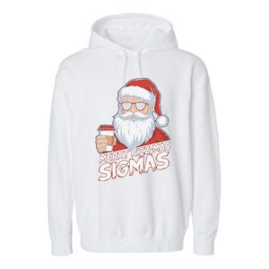 Merry Rizzmas Teens School Funny Christmas Santa Claus Garment-Dyed Fleece Hoodie