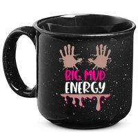 Mud Run Team Women Big Mud Energy Mud Race Muddy Handprints 15oz Campfire Ceramic Mug