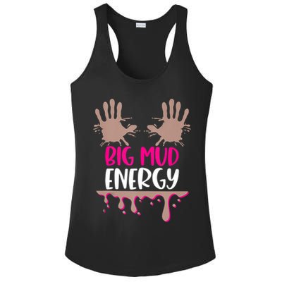 Mud Run Team Women Big Mud Energy Mud Race Muddy Handprints Ladies PosiCharge Competitor Racerback Tank