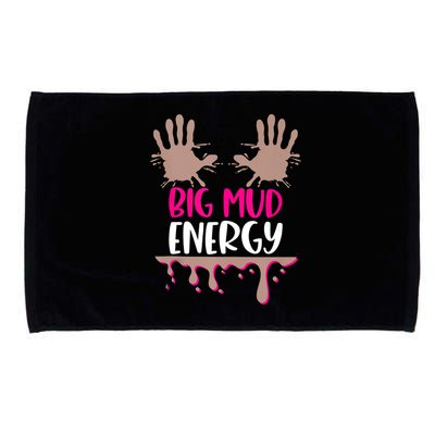 Mud Run Team Women Big Mud Energy Mud Race Muddy Handprints Microfiber Hand Towel