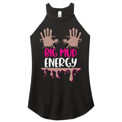 Mud Run Team Women Big Mud Energy Mud Race Muddy Handprints Women's Perfect Tri Rocker Tank