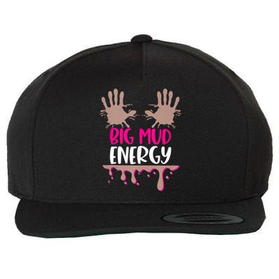 Mud Run Team Women Big Mud Energy Mud Race Muddy Handprints Wool Snapback Cap