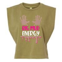 Mud Run Team Women Big Mud Energy Mud Race Muddy Handprints Garment-Dyed Women's Muscle Tee