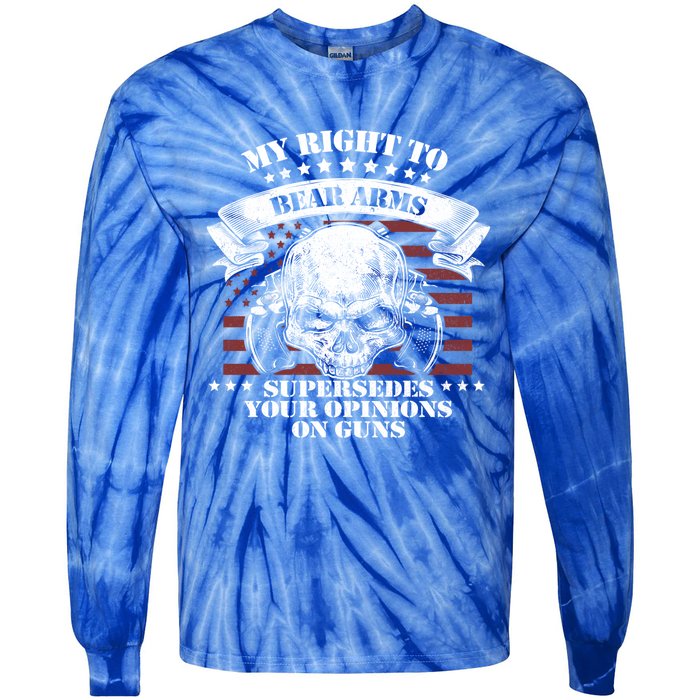 My Right To Bear Arms Gift Tie-Dye Long Sleeve Shirt