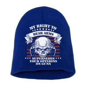 My Right To Bear Arms Gift Short Acrylic Beanie