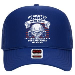 My Right To Bear Arms Gift High Crown Mesh Back Trucker Hat