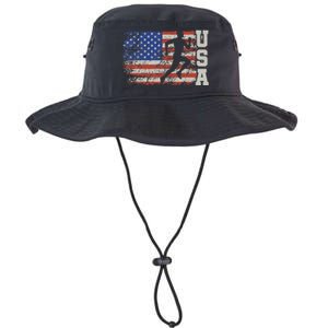 Marathon Runner Team America Usa Flag Running Shoes Legacy Cool Fit Booney Bucket Hat