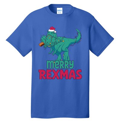 Merry Rexmas Tree Rex Dinosaur Christmas Gift Tall T-Shirt