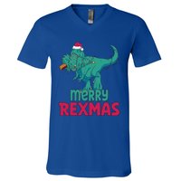 Merry Rexmas Tree Rex Dinosaur Christmas Gift V-Neck T-Shirt