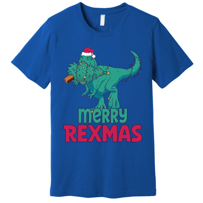 Merry Rexmas Tree Rex Dinosaur Christmas Gift Premium T-Shirt