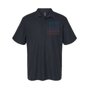 Modern Repeated Text Taylor First Name Gift Taylor lover Softstyle Adult Sport Polo