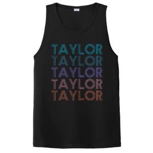 Modern Repeated Text Taylor First Name Gift Taylor lover PosiCharge Competitor Tank