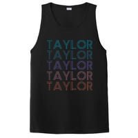 Modern Repeated Text Taylor First Name Gift Taylor lover PosiCharge Competitor Tank