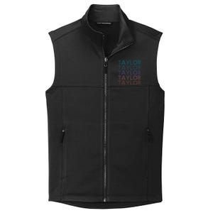 Modern Repeated Text Taylor First Name Gift Taylor lover Collective Smooth Fleece Vest