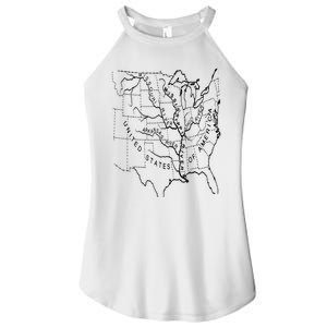 Mississippi River Tee Geography United States Of America Women's Perfect Tri Rocker Tank