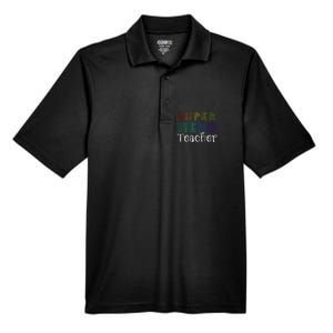 Multicolor Retro Teacher Superhero Men's Origin Performance Pique Polo