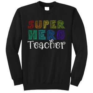 Multicolor Retro Teacher Superhero Sweatshirt