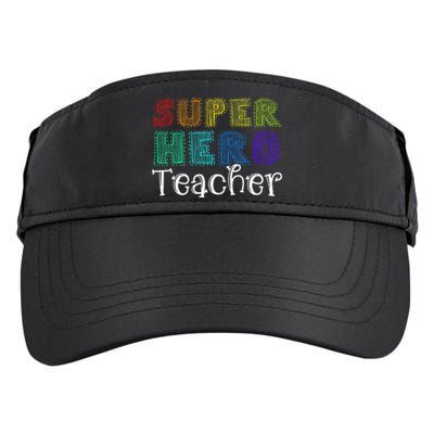 Multicolor Retro Teacher Superhero Adult Drive Performance Visor