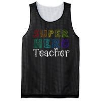 Multicolor Retro Teacher Superhero Mesh Reversible Basketball Jersey Tank